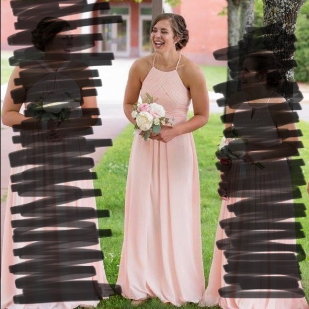 Pearl pink bridesmaid dress from Azazie